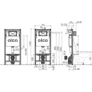 Vorwandinstallationssystem mit Entlüftungsvorbereitung für Trockenbau (aus GK) AM101/1120V