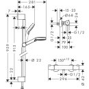 Hansgrohe CROMETTA Brausekombination Ecostat 1001/Vario