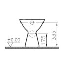 Vitra Bad Stand-Tiefspül-WC Abgang waagerecht weiß