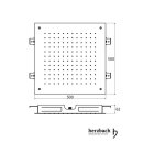 Herzbach DESIGN IX PVD Regenbrause zum Deckeneinbau 500 *...