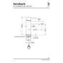 Herzbach DESIGN IX PVD Waschtisch-Einlochbatterie ohne...