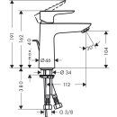 Hansgrohe TALIS E 110 Einhandmischer Waschtisch mit...