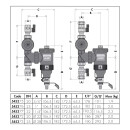 Caleffi 5453 DIRTMAGPLUS® - 1" Schlammabscheider mit Kugelhähnen und Magnet