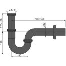 alcadrain Röhrensiphon D:32, Ganzmetall A432 Black