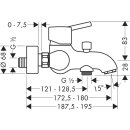 Hansgrohe TALIS S Einhandmischer Wanne