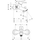 Hansgrohe TALIS S Einhandmischer Wanne Ausladung 166 mm