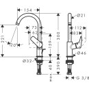 Hansgrohe LOGIS 210 Einhandmischer Waschtisch mit...