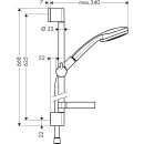 Hansgrohe CROMA Brausestangenset 100 Vario / UnicaC