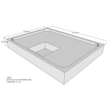 Schröder Duschwannenträger für Flat E 100x75