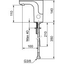 MORA MMIX tronic WMS, Waschtischarmatur für...