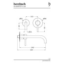 Herzbach DEEP BLACK Waschtisch-Unterputzarmatur 240mm