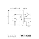 Herzbach DESIGN iX Wannenfüll- und Brausebatterie...