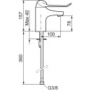 Mora FMM 9000E Care Waschtisch-Einhebelmischer Chrom