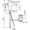 Mora FMM 9000E Care Waschtisch-Einhebelmischer mit...