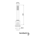 Herzbach DESIGN iX Wannen-Schlauchbrause Edelstahl