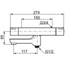 Mora Cera T4 Wannenfüll- und Duschthermostat Chrom