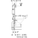 Geberit Duofix Basic WC-Element mit Delta UP-Spülkasten 120 mm, Bauhöhe 1120 mm