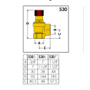 Caleffi 530 Membran-Sicherheitsventil 3/4" - 3bar