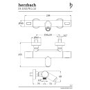 Herzbach DEEP BLACK Thermostat Wannenarmatur Aufputz