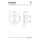 Herzbach DEEP BLACK Unterputz Thermostat round für 3...