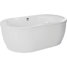 Schröder Badewanne Ovalwanne Glorus 190x110x49,5 cm weiß mit einteiliger Schürze und Ab- und Überlaufgar.