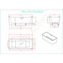 Schröder Tiber Fine F 180x80x46/60 cm weiß