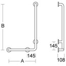 PBA Sicherheitsgriff L-form Links 480mm