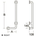 PBA Sicherheitsgriff 300mm L-Form Rechts E-Stahl satiniert