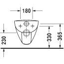 Duravit Wand-Tiefspül-WC D-Code Set 355x540mm spülrandlos mit WC-Sitz