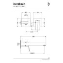 Herzbach Neo Castell Waschtisch-Unterputzarmatur 240mm