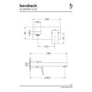 Herzbach Neo Castell Waschtisch-Unterputzarmatur 240mm