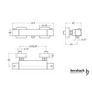 Herzbach Neo Castell Thermostat-Brausearmatur Aufputz