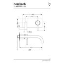 Herzbach NANO Waschtisch-Unterputzbatterie 210mm