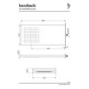 Herzbach Regenbrause slim 592 x 270 mm