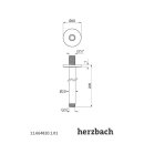 Herzbach Deckenarm für Regenbrause - rund 200mm