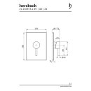 Herzbach DESIGN IX PVD Brausebatterie - Unterputz Copper