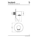 Herzbach DESIGN IX PVD Brauseanschlussbogen seven round...