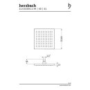 Herzbach DESIGN IX PVD Regenbrause square 200*200 mm Black