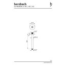 Herzbach DESIGN IX PVD Deckenarm seven round für...