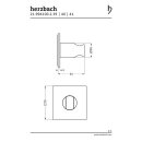 Herzbach DESIGN IX PVD Wandhalter seven square Black