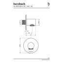 Herzbach DESIGN IX PVD Brauseanschlussbogen seven round...