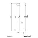 Herzbach Dusch-Wandstange Slide M 900mm