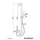 Herzbach Dusch-Wandstangenset round - 900mm...