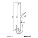 Herzbach Dusch-Wandstangenset square - 900mm...