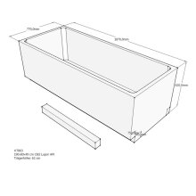 Schröder Badewannenträger für Lupor 190x80