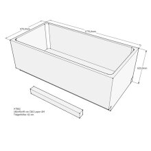 Schröder Badewannenträger für Lupor 180x90