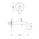 Herzbach DEEP iX Wandauslauf ½" 160 mm