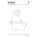 Herzbach DEEP iX Wandauslauf ½" 210 mm