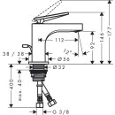 AXOR Citterio Einhebel-Waschtischarmatur 90 mit...