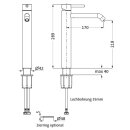 Herzbach DEEP White Waschtisch-Einlochbatterie L-Size mit...